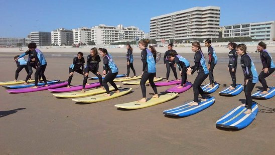 Echauffement intensif pour les TL1 avant de prendre les vagues démesurées de Porto (Portugal) (Crédit photo : photothèque)