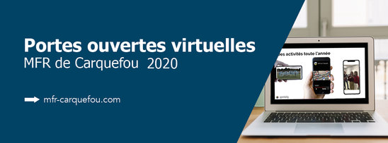 Affiche portes ouvertes virtuelles 2020 (Crédit photo : MFR de Carquefou)