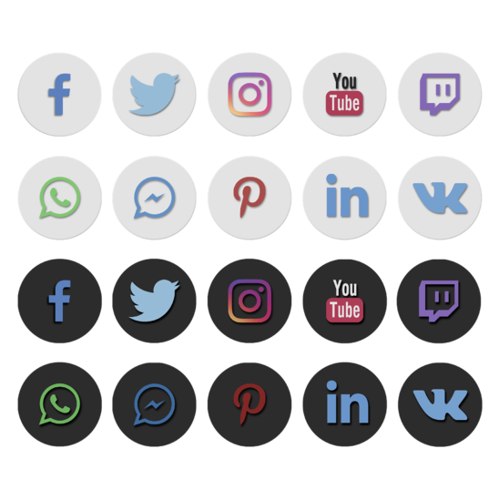 Icônes des différents réseaux sociaux  (Crédit photo : Pixabay/Dominik Köhler)