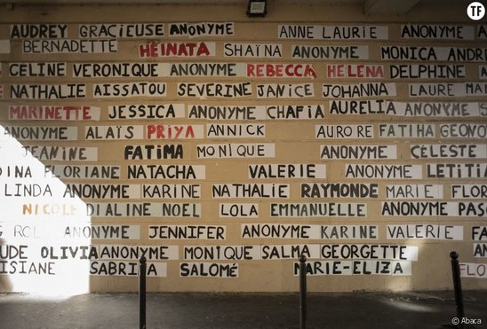 Mémorial des victimes de violences conjugal à Paris, créé par les \
