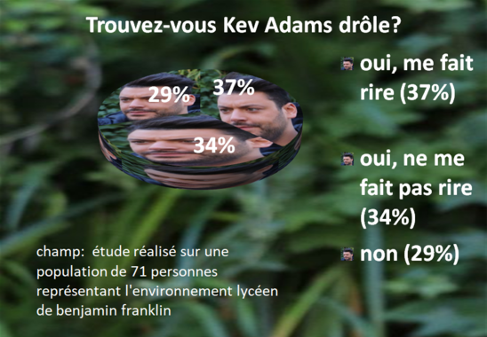 sondage d'opinion sur Kev Adams (Crédit photo : Valentin MARTINOT)