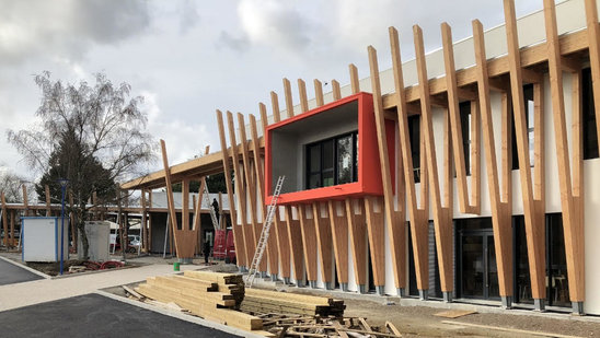 La nouvelle salle du personnel en cours de finition. (Crédit photo : Mathurin Tréger)