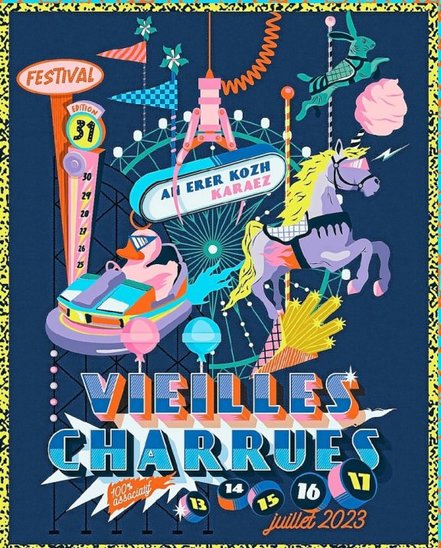 Affiche du festival des vieilles charrues 2023 (Crédit photo : Festival des vieilles charrues)