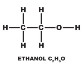 Molécule d'éthanol (Crédit photo : Pixabay)