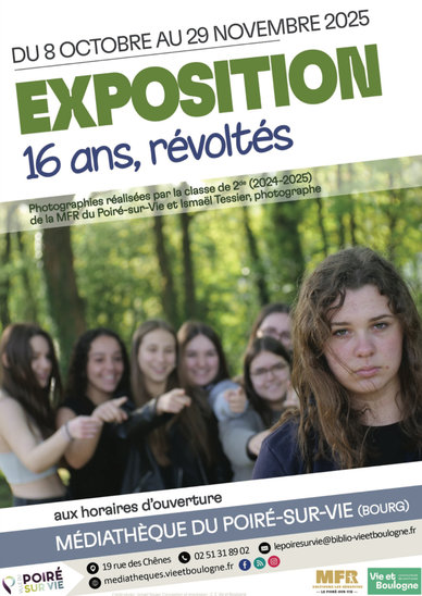 L'affiche de l'exposition. (Crédit photo : MFR Le Poiré-sur-Vie)
