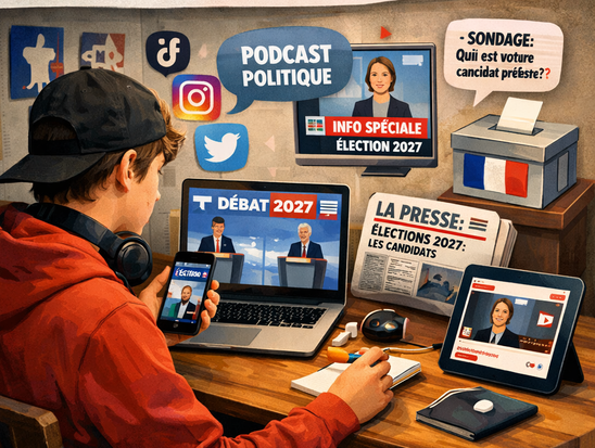 S'informer sur l'élection présidentielle 2027 (Crédit photo : générée par ChatGPT)