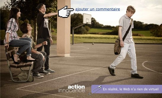 Campagne de sensibilisation par Action Innocence (Crédit photo : Action Innocence)