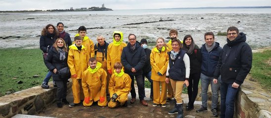 Les partenaires européens avec les 2nde Cultures Marines (Crédit photo : Prof Cachin?)