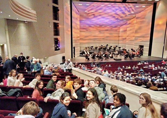 Les secondes option musique au concert de l'ONPL à Nantes. (Crédit photo : Laurent Pontoizeau)