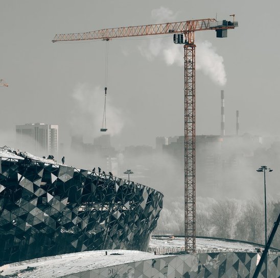 Chantier d'un stade (Crédit photo : Pexels.com - Screeny 42)