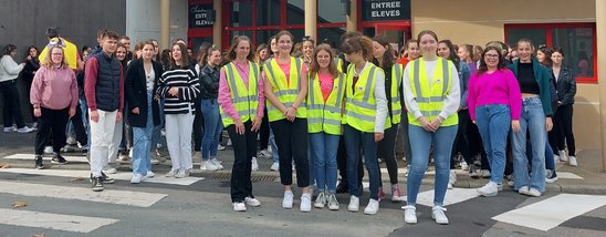 Départ des élèves pour la Joséphine. (Crédit photo : Lycée Sainte-Marie)