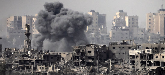 Gaza sous les bombardements israéliens (Crédit photo : AFP / FADEL SENNA)