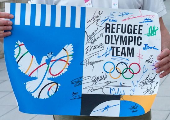 Ce projet unique démontre l'engagement du CIO à se tenir aux côtés des réfugiés et à les soutenir par le biais du sport au plus haut niveau. (Crédit photo : International Olympic Committee @GregMartin)
