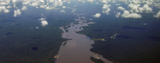 Vue aérienne de la région de l'Essequibo, le 24 septembre 2022 (Crédit photo : AFP/Archives / Patrick FORT)
