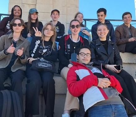 Les Autrichiens au Puy du Fou avec leurs correspondants. (Crédit photo : Lycée Sainte-Marie)