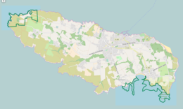 carte de Groix avec la réserve  naturelle François le Bail. (Crédit photo : Wikipedia / Pmau)