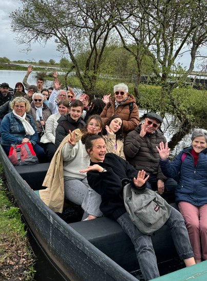 Visite de la Brière en chaland (Crédit photo : MFR St-Père-en-Retz)