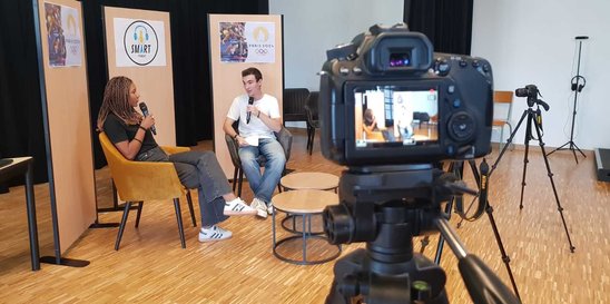 Interview de Shana Grebo. (Crédit photo : P.Pelletier)