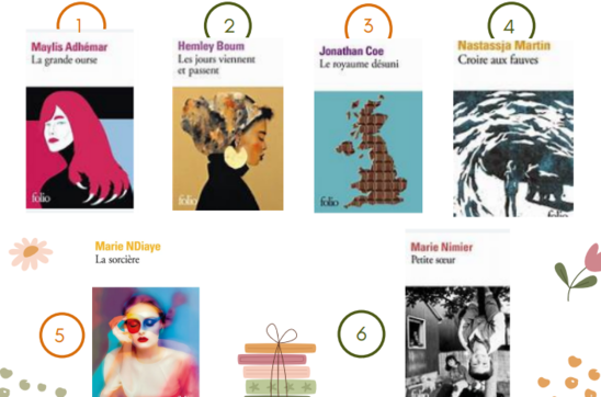 Affiche - Les livres proposés au Prix Folio (Crédit photo : Sophie Gandon)
