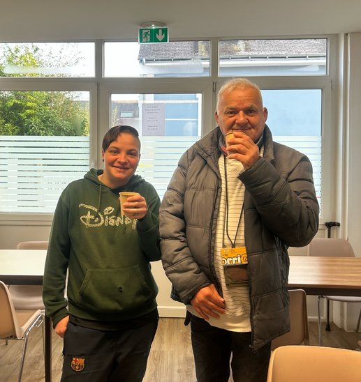 Petit déjeuner servi par l'accueil de jour (Crédit photo : Jeanne Doat)