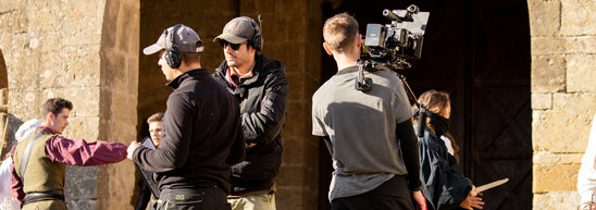 William Failly Ducept sur le plateau de tournage. (Crédit photo : Mélody Bernard)