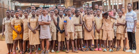 Les élèves de l'école du Plateau au Bénin qui ont correspondu avec les élèves de Saint-Gilles-Croix-de-Vie. (Crédit photo : MFR Saint-Gilles-Croix-de-Vie)