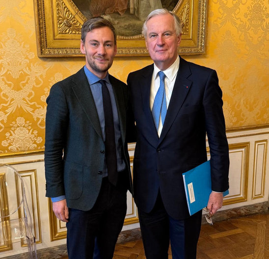 Corentin Le Fur, député et l'ex-premier ministre Michel Barnier. (Crédit photo : Corentin Le Fur)