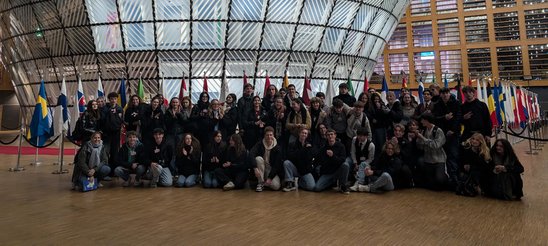 Les élèves se sont rendus au Conseil de l'Union européenne. (Crédit photo : Emilie Blondel)