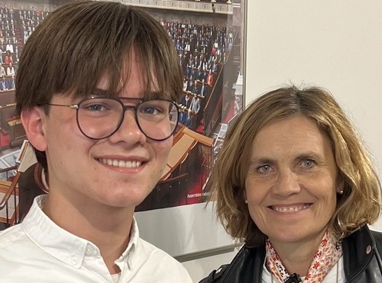 Hilaire Chateigner avec la députée Béatrice Bellamy. (Crédit photo : Hilaire Chateigner)