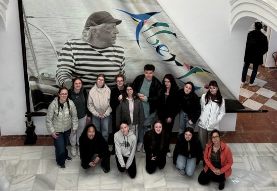 Elèves et professeurs dans le musée Rafael Alberti (Crédit photo : Carmen)