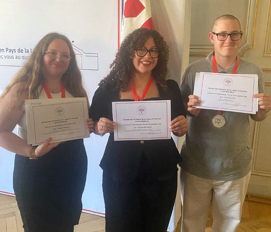 De gauche à droite : Maude, Lindy et Quentin (Crédit photo : Mme Désormeaux)
