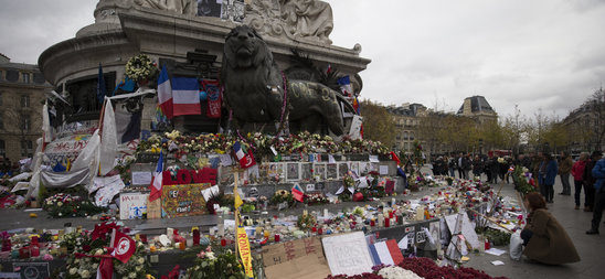 La place de la République à Paris, le 30 novembre 2015, deux semaines après les attentats (Crédit photo : AFP/Archives / Joël SAGET)
