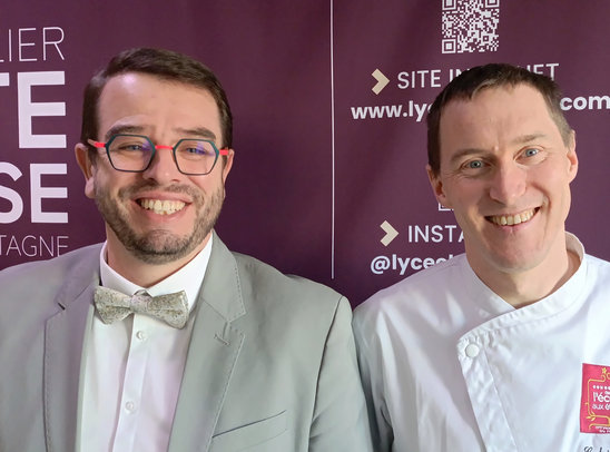 Jean-Marc Forget et Cédric Maigret (Crédit photo : Lycée hôtelier Sainte-Thérèse)