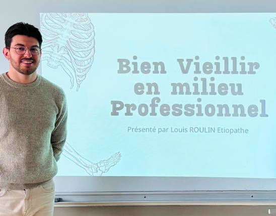 Louis Roulin, étiopathe (Crédit photo : MFR CFA Saint-Etienne de Montluc)