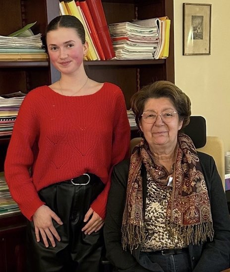 Marie-Cécile Gessant et Milana Tsyhanenko, notre reporter (Crédit photo : M. Tsyhanenko)