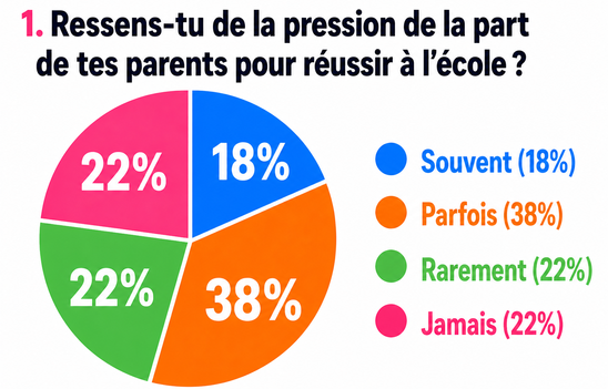Diagramme du sondage effectué (Crédit photo : Clotilde Houllier)