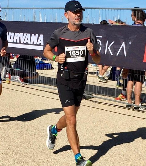 Bertrand Potier en tenue de semi-marathonien. (Crédit photo : Bertrand Potier)