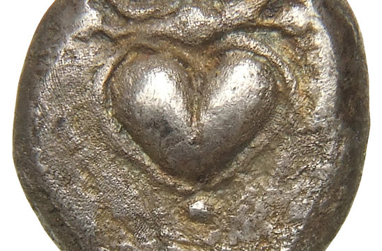 Graine de Silphium sur drachme en argent (Crédit photo : Münzkabinett der Staatlichen Museen, Berlin. Domaine public)