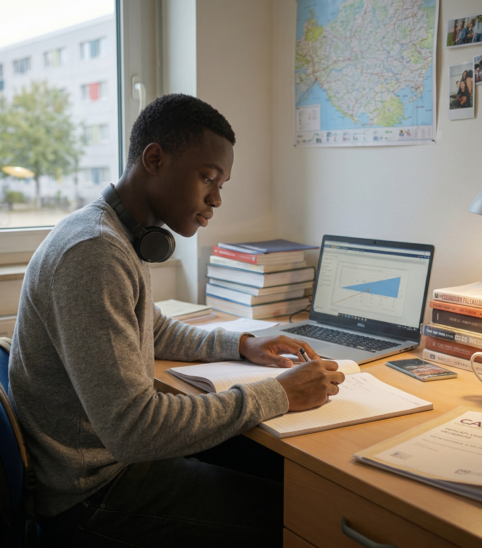 Etudiant étranger (Image générée par IA (Crédit photo : Gemini)