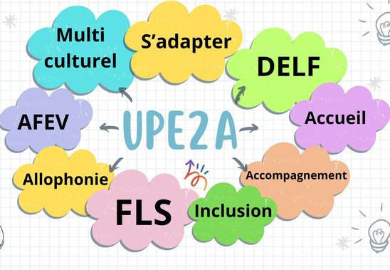 Carte mentale de l'UPE2A (Crédit photo : Sylvie Barral)