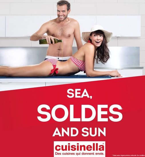 Publicité de l'entreprise Cuisinella (Crédit photo : droits réservés)