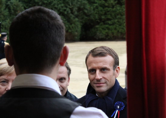 Le président Macron au centenaire de l'Armistice. (Crédit photo : Mélodie Janvier)