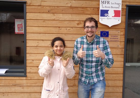 Sergio et Wynna, ils aiment (Crédit photo : MFR Les Forges)